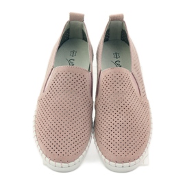 Slipony in pelle Filippo 063 rosa 4