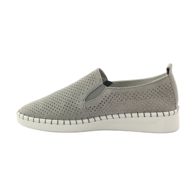 Slipony in pelle Filippo 063 grigio 2