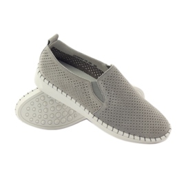 Slipony in pelle Filippo 063 grigio 3
