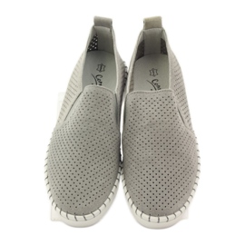 Slipony in pelle Filippo 063 grigio 4