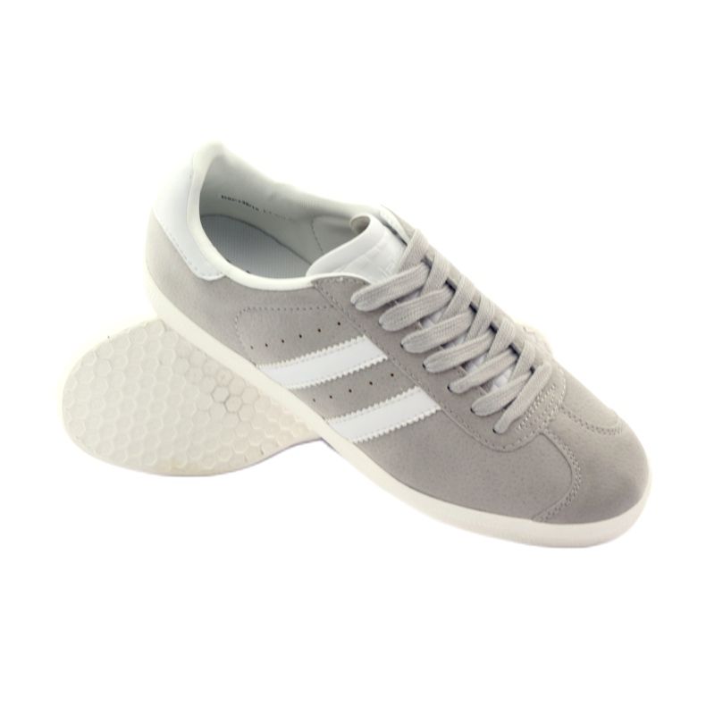 Scarpe sportive grigie Mckey DSP135 bianco grigio 3