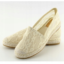 Espadrillas in pizzo beige BB15P Beige 1