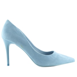Scarpe col tacco da donna blu GF-JX78 L.BLUE 2
