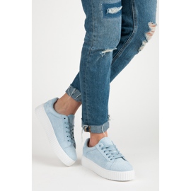 Seastar Sneakers in camoscio sulla piattaforma blu 2