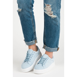 Seastar Sneakers in camoscio sulla piattaforma blu 1