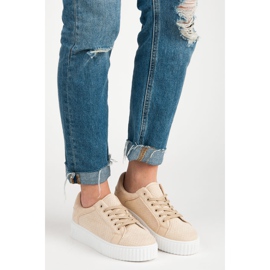 Seastar Sneakers in pelle scamosciata sulla piattaforma marrone 1