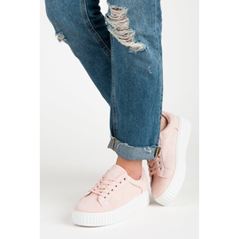 Seastar Sneakers in pelle scamosciata sulla piattaforma rosa 2