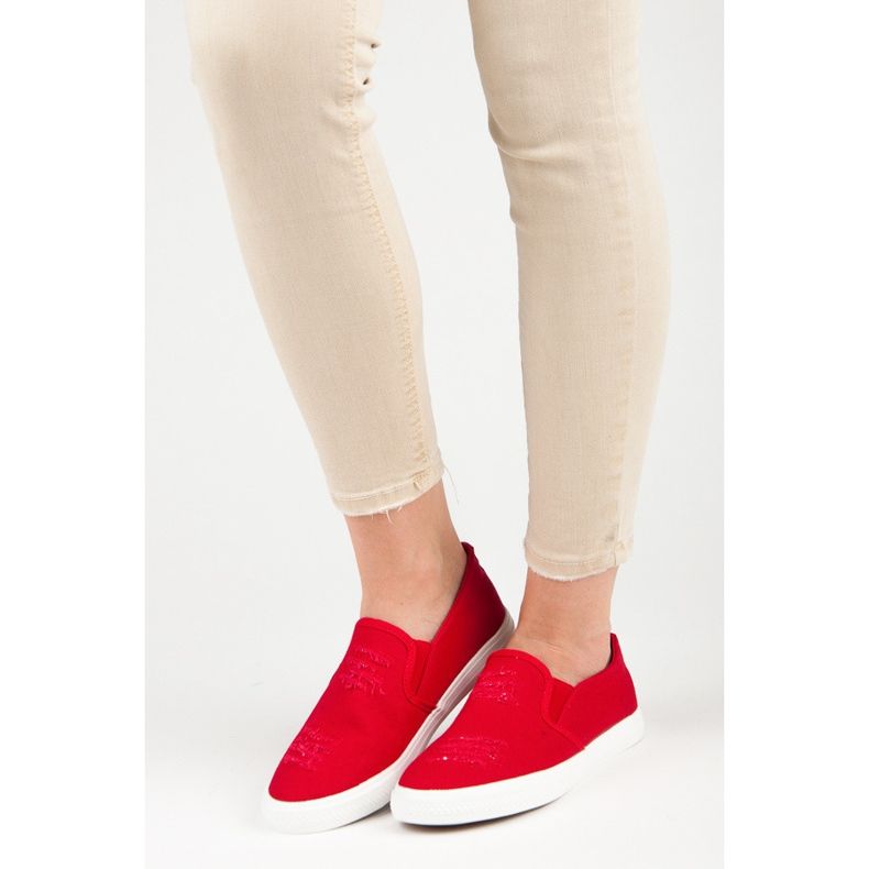 Seastar Scarpe da ginnastica rosse senza lacci rosso 1