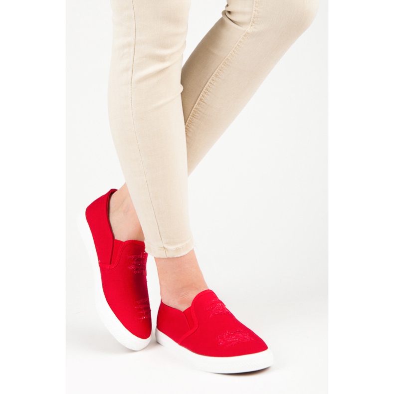 Seastar Scarpe da ginnastica rosse senza lacci rosso 2