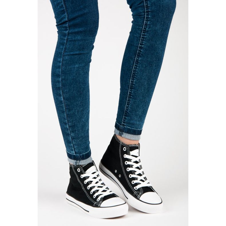 Seastar Sneakers alte da donna nero 1