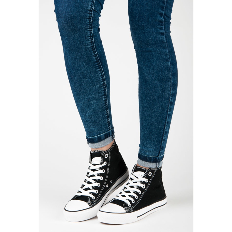 Seastar Sneakers stringate sopra la caviglia nero 1