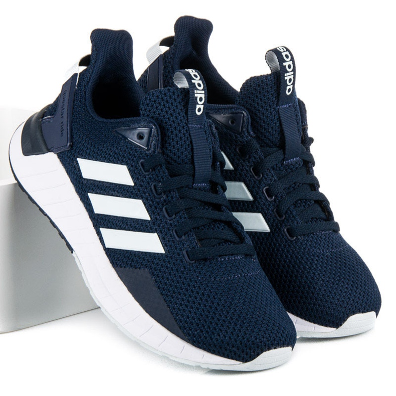 Adidas questar ride bianca blu navy 1