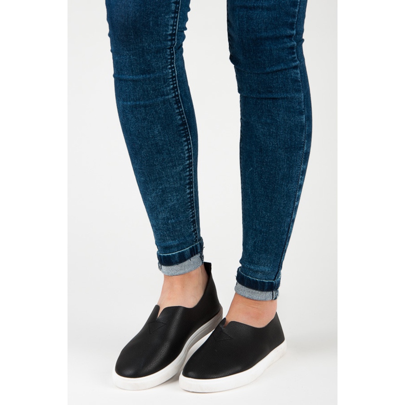 Sneakers nere senza lacci nero 1