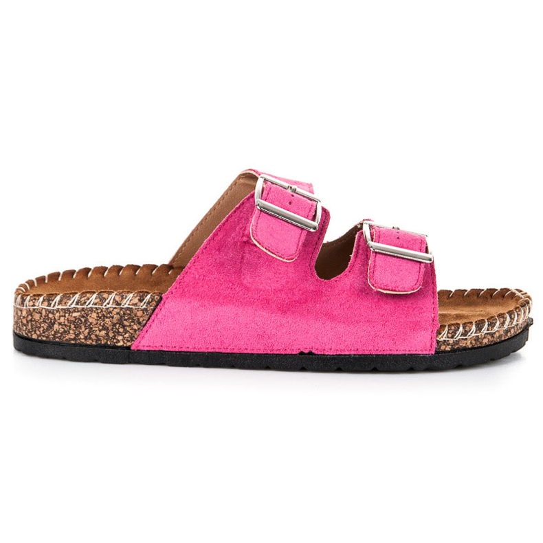 Seastar Ciabatte in camoscio con fibbie rosa 2