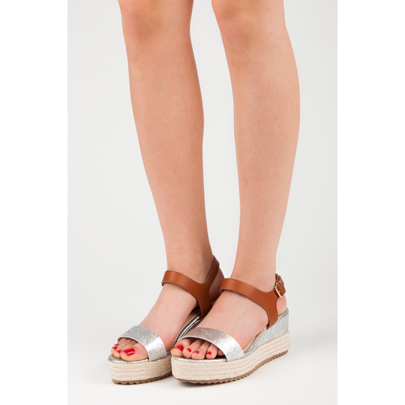 Seastar Sandali espadrillas con zeppa grigio 1