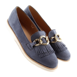 Mocassini da donna blu navy G237 blu 1