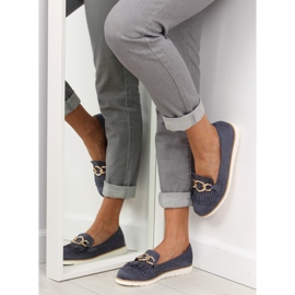 Mocassini da donna blu navy G237 blu 2
