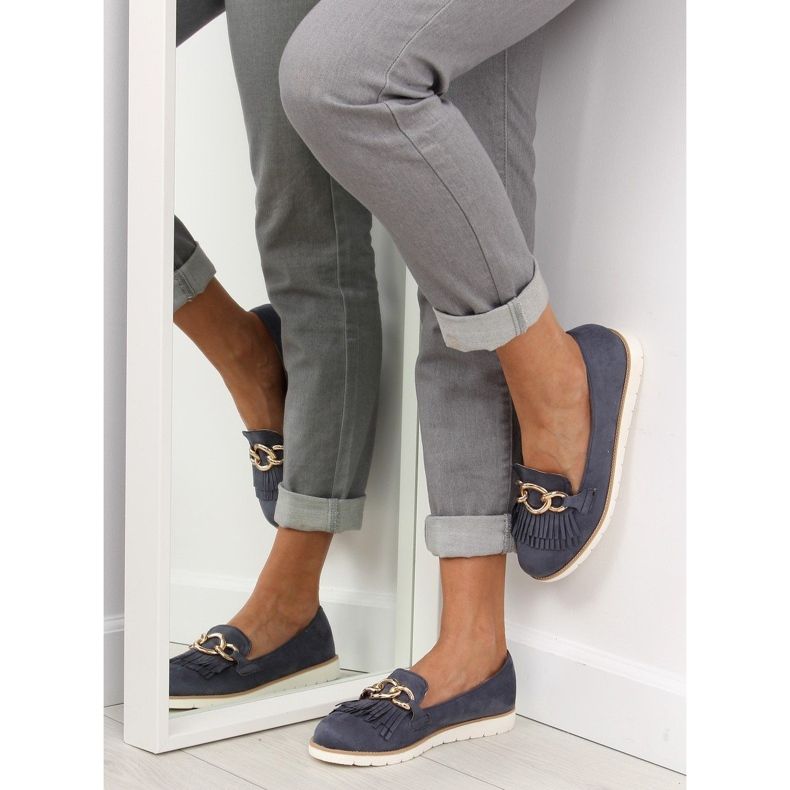 Mocassini da donna blu navy G237 blu 2