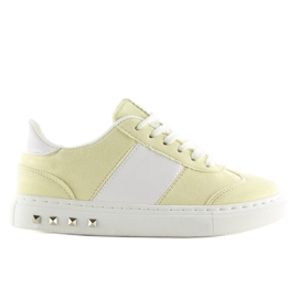 Sneakers da donna giallo pastello C928-36 Giallo 2