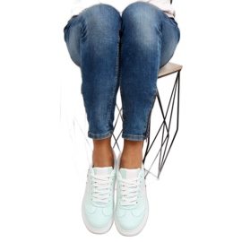 Sneakers da donna verde menta pastello 1
