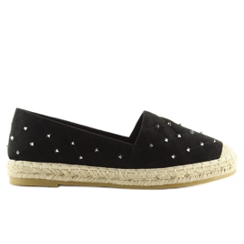Espadrillas nere con borchie 5481 nere nero 2