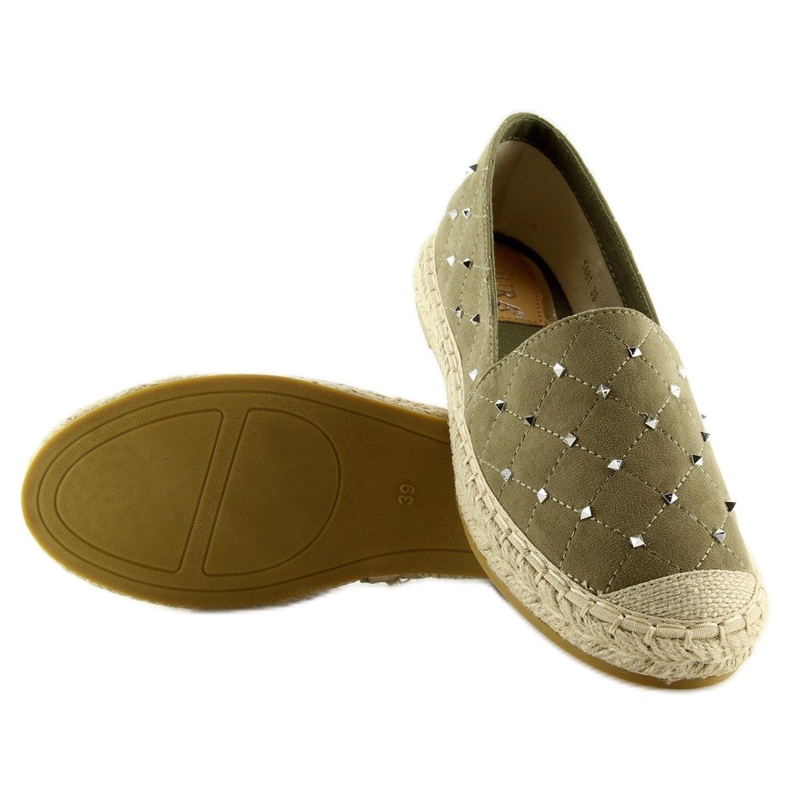 Espadrillas Verdi con borchie 5481 Verdi verde 1