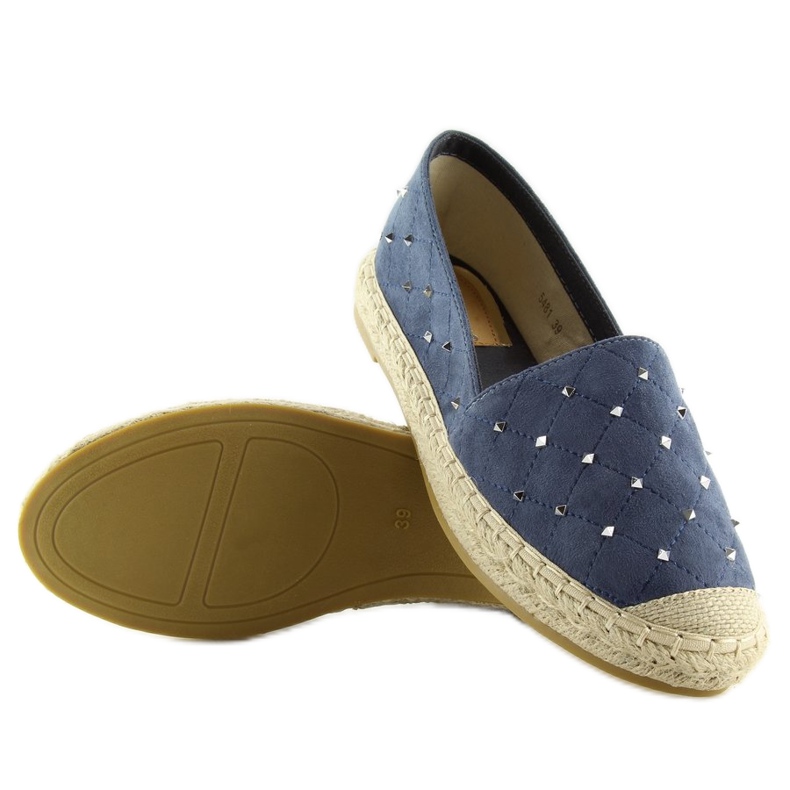 Espadrillas con borchie blu navy 5481 1