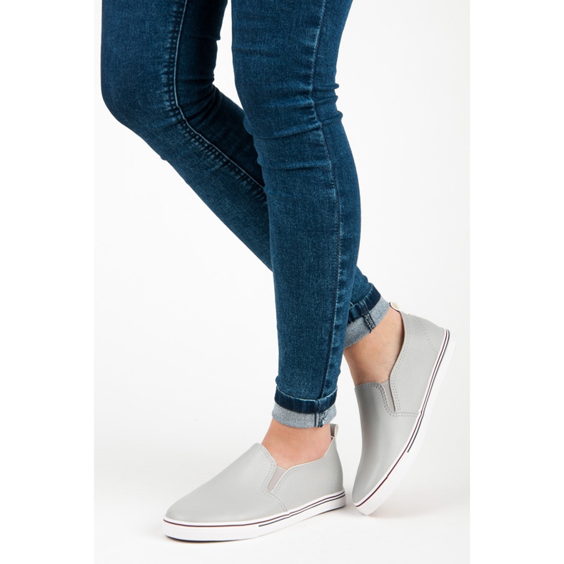 Slip su scarpe da ginnastica grigio 2