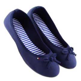 Ballerine da donna blu navy T141 navy 2