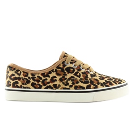 Sneaker K-75 Leopard con lacci marrone 1