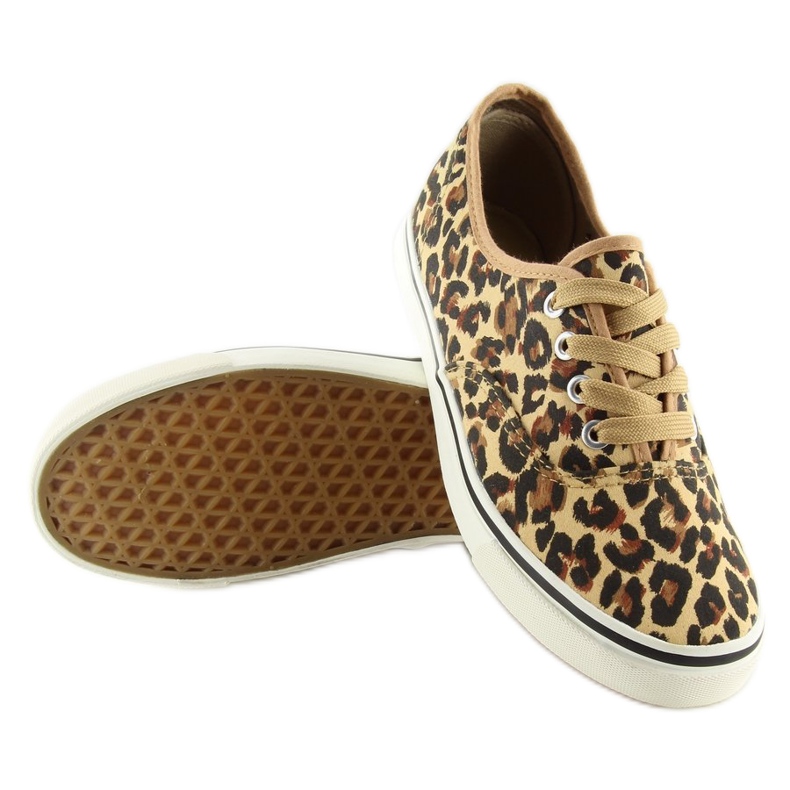 Sneaker K-75 Leopard con lacci marrone 2