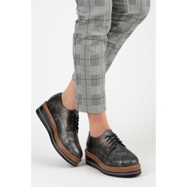 Kylie Eleganti scarpe con zeppa grigio 2