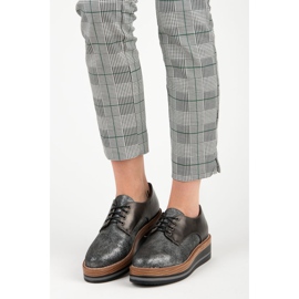Kylie Eleganti scarpe con zeppa grigio 1