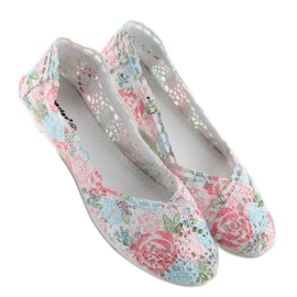 Ballerine in pizzo JX60P L.BLUE bianco 1