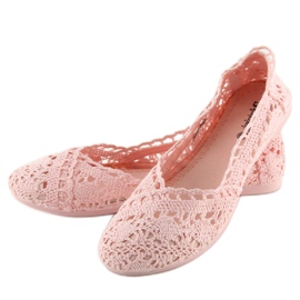 Ballerine in pizzo rosa JX59P rosa 1
