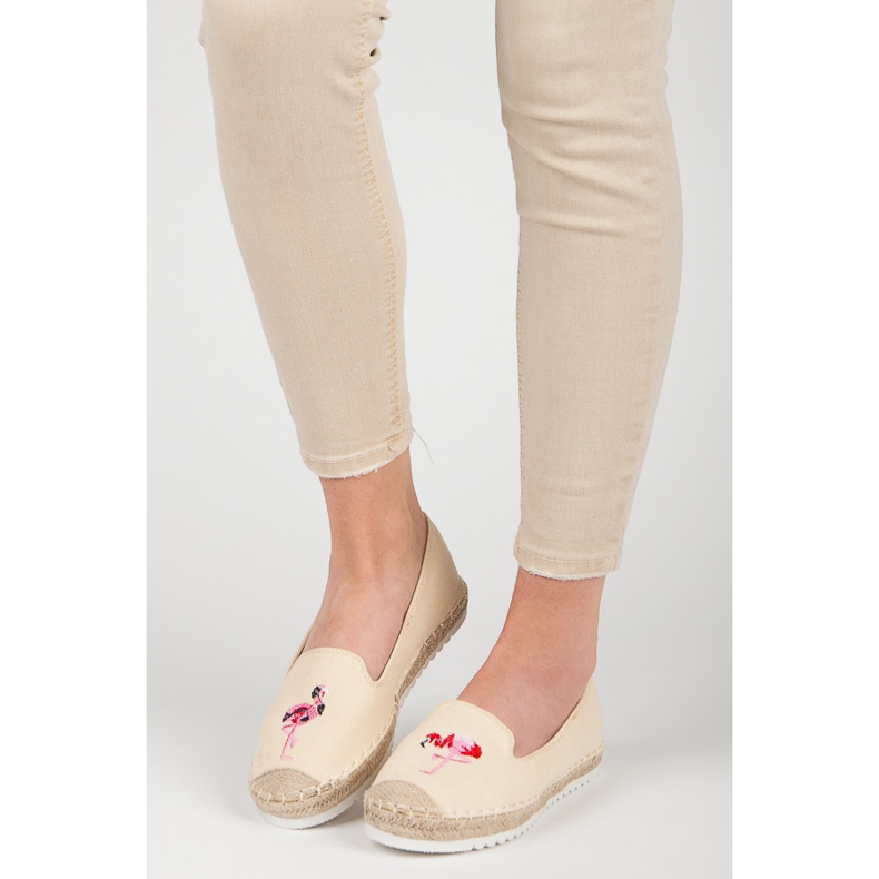 Bestelle Espadrillas con fenicottero marrone 1