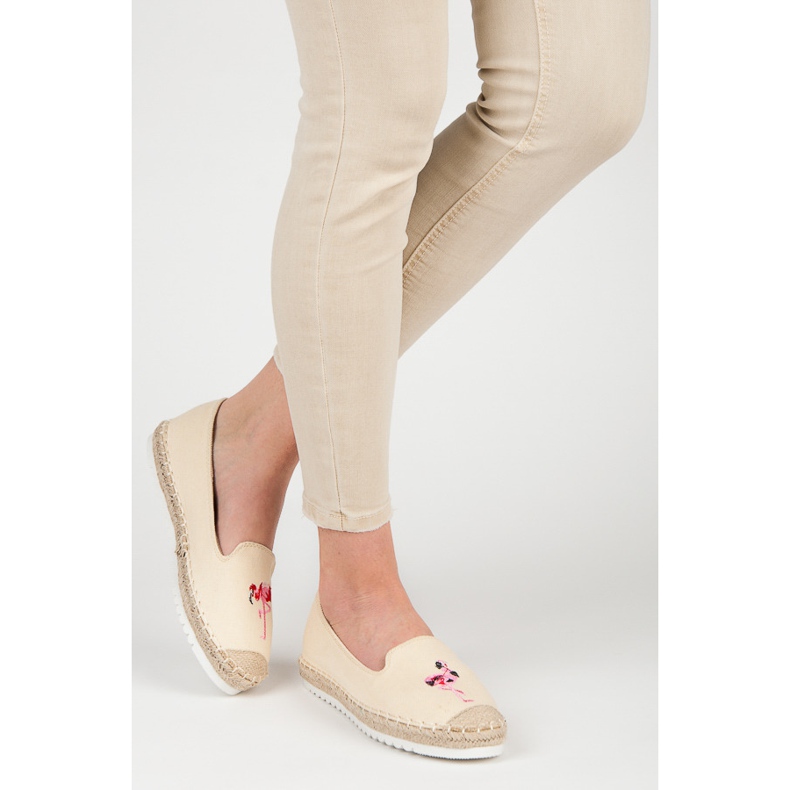 Bestelle Espadrillas con fenicottero marrone 2