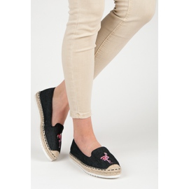 Bestelle Espadrillas con fenicottero nero 2