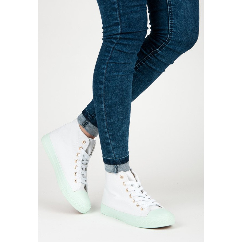 Coura Sneakers sopra la caviglia bianca 2