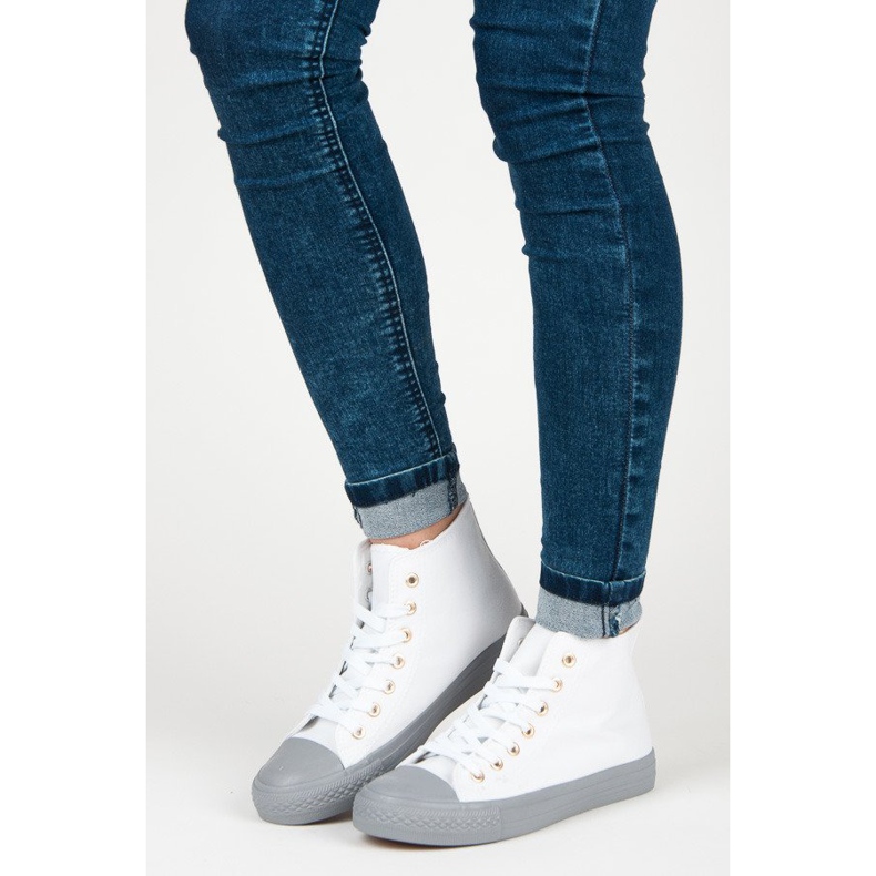 Coura Sneakers sopra la caviglia bianco 1