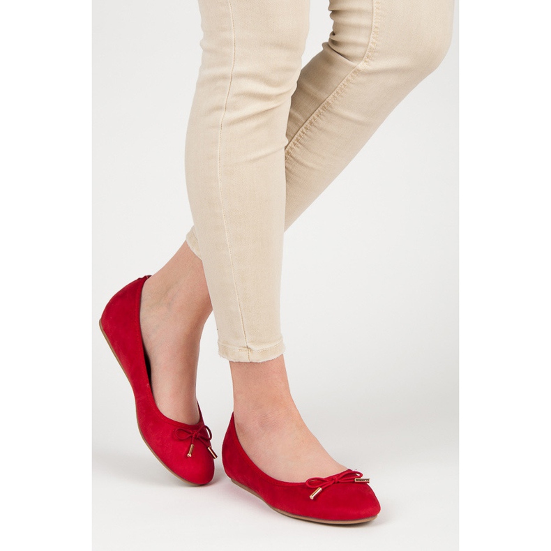 Fama Ballerine rosse con fiocco rosso 2