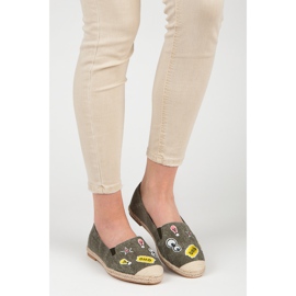 Bestelle Espadrillas primaverili con toppe verde 1