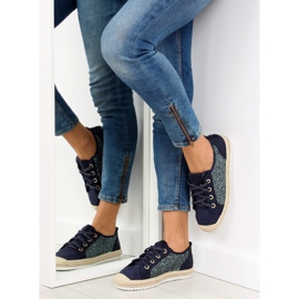 Sneakers espadrillas stringate blu navy B-140 DK.BLUE 1
