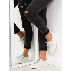 Sneakers da donna argento MB102 Bianche grigio 1