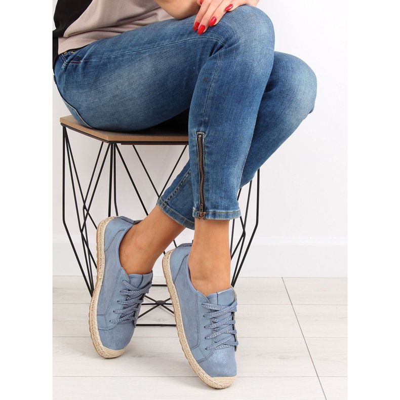 Sneakers espadrillas blu BB02P L.BLUE 1