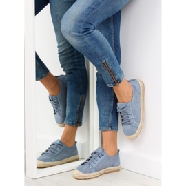 Sneakers espadrillas blu BB02P L.BLUE 2