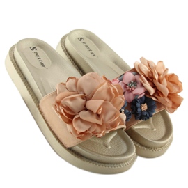 Infradito Flower power dorato AK04P gold d'oro 1
