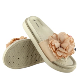 Infradito Flower power dorato AK04P gold d'oro 2