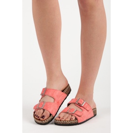 Seastar Ciabatte in camoscio con fibbie rosa 1