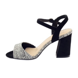 Sandali sul palo Sergio Leone 820 con strisce bianco nero 2